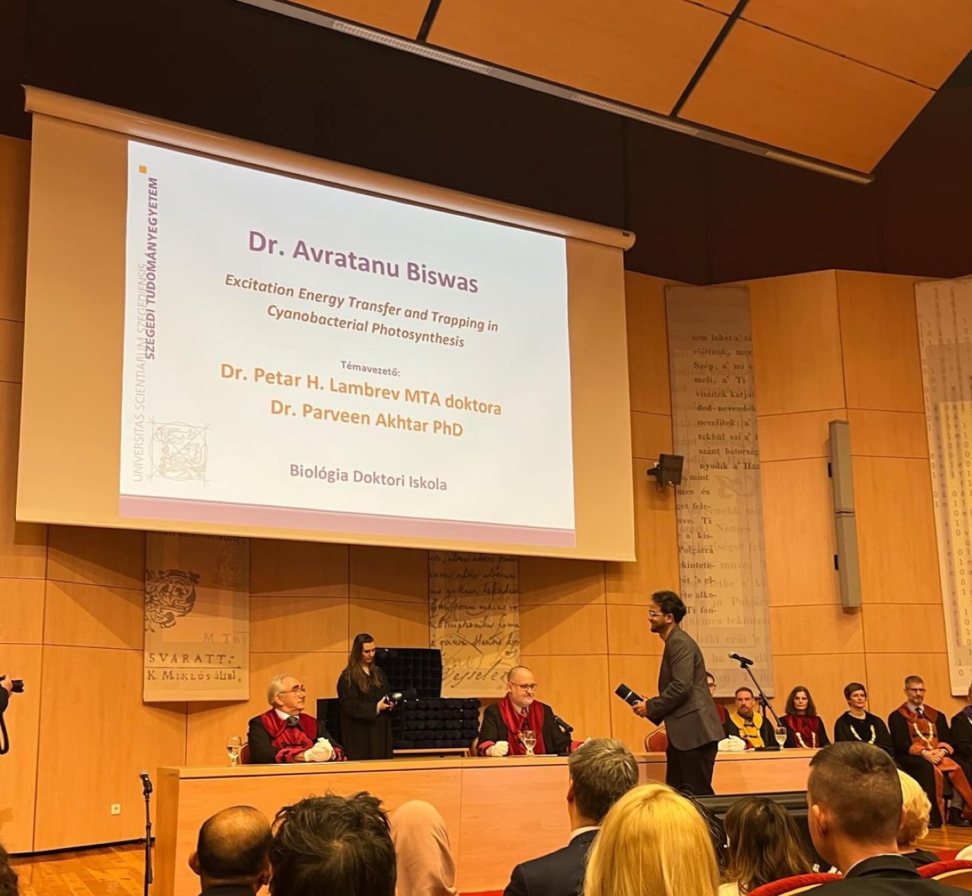 PhD defense ceremony at the University of Szeged